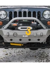 LOD Black Texture Destroyer Shorty Front Bumper w/o Guard Jeep JK Wrangler 2007-2017                                     - JFB0701 - Image 13