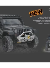 LOD Black Texture Destroyer Shorty Front Bumper w/o Guard Jeep JK Wrangler 2007-2017                                     - JFB0701 - Image 14