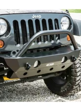 LOD Black Texture Destroyer Shorty Front Bumper w/o Guard Jeep JK Wrangler 2007-2017                                     - JFB0701 - Image 9