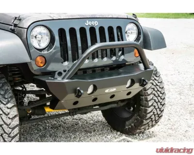 LOD Black Texture Destroyer Shorty Front Bumper w/o Guard Jeep JK Wrangler 2007-2017 - JFB0701