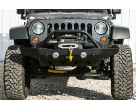 LOD Bare Steel Destroyer Mid-Width Front Bumper w/ Bull Bar Jeep JK Wrangler 2007-2017