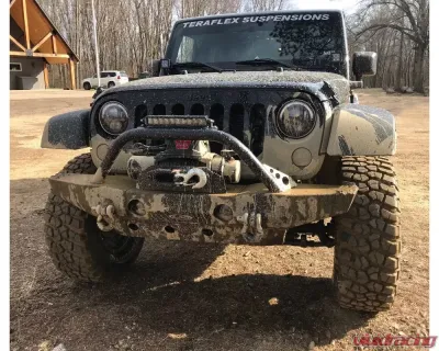 LOD Bare Steel Destroyer Mid-Width Front Bumper w/o Guard Jeep JK Wrangler 2007-2017 - JFB0710