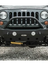 LOD Bare Steel Destroyer Mid-Width Front Bumper w/o Guard Jeep JK Wrangler 2007-2017                                     - JFB0710 - Image 9