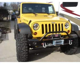 LOD Bare Steel Signature Series Mid Width Front Bumper w/ Bull Bar Jeep JK Wrangler 2007-2017