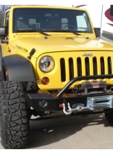 LOD Black Texture Signature Series Mid Width Front Bumper, Setup for Warn Power Plant Winch Only w/ Bull Bar Jeep JK Wrangler 2007-2017                                     - JFB0747 - Image 12