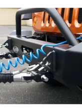 LOD Black Texture Signature Series Mid Width Front Bumper, Setup for Warn Power Plant Winch Only w/ Bull Bar Jeep JK Wrangler 2007-2017                                     - JFB0747 - Image 8