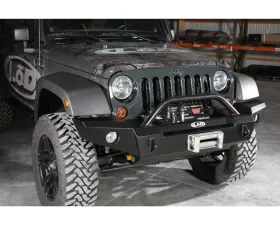 LOD Bare Steel Signature Series Full Width Front Bumper w/ Bull Bar Jeep JK Wrangler 2007-2017