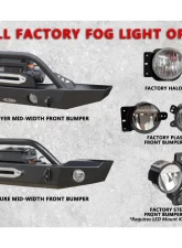 LOD Led Mount Kit (For Rubicon/Steel Bumper Only) Jeep JL | JT 2018-2022                                     - JFB1845 - Image 6