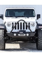 LOD Bare Steel Signature Series Shorty Front Bumper w/ Stinger Guard, Setup For Warn Power Plant Winch only Jeep JL | JT 2018-2022                                     - JFB1862 - Image 2