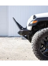 LOD Bare Steel Signature Series Shorty Front Bumper w/ Stinger Guard, Setup For Warn Power Plant Winch only Jeep JL | JT 2018-2022                                     - JFB1862 - Image 4