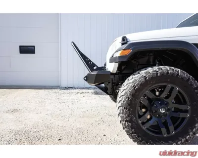 LOD Bare Steel Signature Series Shorty Front Bumper w/ Stinger Guard, Setup For Warn Power Plant Winch only Jeep JL | JT 2018-2022 - JFB1862