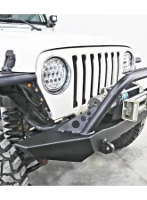 LOD Black Texture Destroyer Full Front Bumper w/ Bull Bar Jeep Wrangler 1987-2006                                     - JFB9675 - Image 4