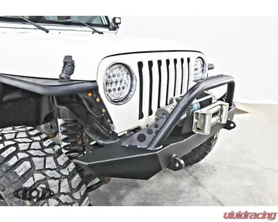 LOD Black Texture Destroyer Full Front Bumper w/ Bull Bar Jeep Wrangler 1987-2006 - JFB9675