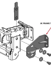 LOD Frame Tie-in Bracket (For Front Bumper) Jeep JK Wrangler 2007-2017                                     - JFT0701 - Image 2