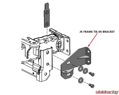 LOD Frame Tie-in Bracket (For Front Bumper) Jeep JK Wrangler 2007-2017 - JFT0701