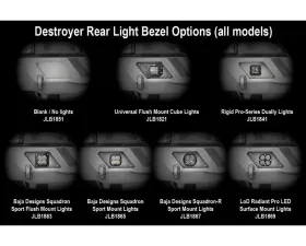 LOD Bare Steel Destroyer Light Bezel Options Jeep Jt | Jl | Jk | Tj  | Yj 1987-2022