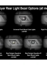 LOD Black Texture Destroyer Light Bezel Options Jeep Jt |Jl | Jk | Tj  | Yj 1987-2022                                     - JLB1851 - Image 16