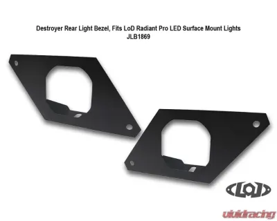 LOD Black Texture Destroyer Light Bezel Options Jeep Jt |Jl | Jk | Tj  | Yj 1987-2022 - JLB1851