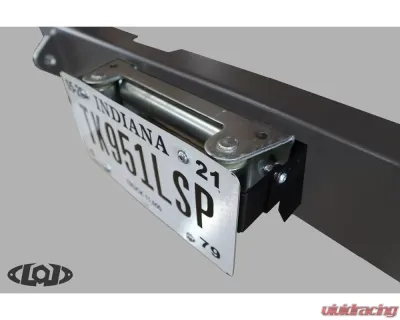 LOD Universal Front Bumper Fairlead Flip Up License Plate Mount - JLP0731