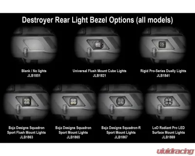 LOD Bare Steel Destroyer Rear Bumper Only Jeep Wrangler 1987-2006 - JRB9640
