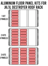 LOD Destroyer 4 Door Base Roof Rack Jeep JK Wrangler 2007-2017                                     - JRR0714 - Image 16