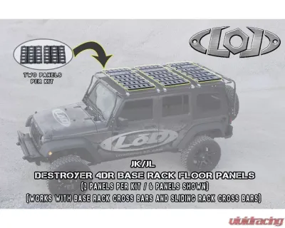 LOD Destroyer 4 Door Base Roof Rack Jeep JK Wrangler 2007-2017 - JRR0714