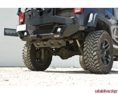 LOD Bare Steel Destroyer Muffler Rear Skid Plate Jeep JK Wrangler 2007-2017 - JSP0720