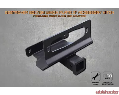 LOD 2" Destroyer Bolt-On Winch Plate Accessory Hitch (Requires Winch Plate For Mounting) - MFH2023