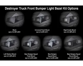 LOD Destroyer Truck Light Bezel Kit Black Texture