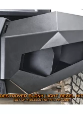 LOD Destroyer Truck Baja Squadron Flush Light Bezel Black Texture Chevrolet Silverado | GMC Sierra | Ram 2500 | 3500 010-2020                                     - MFL2063 - Image 2