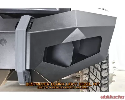 LOD Destroyer Truck Baja Squadron Flush Light Bezel Black Texture Chevrolet Silverado | GMC Sierra | Ram 2500 | 3500 010-2020 - MFL2063