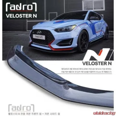 ADRO USA Carbon Fiber Front Lip V1 Hyundai Veloster N 2019+ - A10A20-1201
