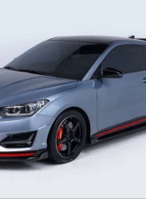 ADRO USA Carbon Fiber Front Lip V2 A Type Hyundai Veloster N 2019-2022                                     - A10A20-1202 - Image 2
