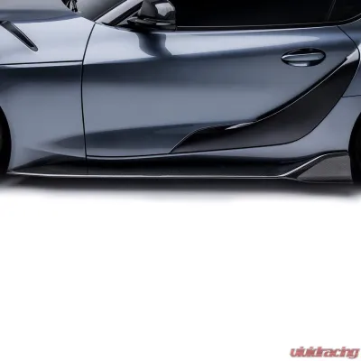 ADRO USA Glossy Wet Carbon Fiber Side Skirts Toyota GR Supra A90 2020-2024 - A18A20-1401