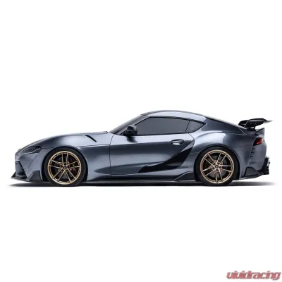 ADRO USA Glossy Wet Carbon Fiber Side Skirts Toyota GR Supra A90 2020-2024 - A18A20-1401