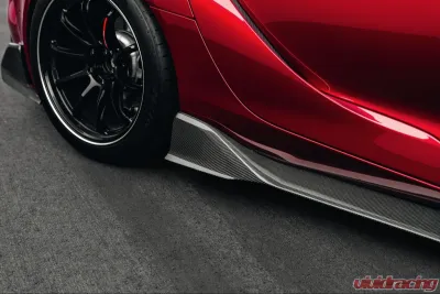 ADRO USA Glossy Wet Carbon Fiber Side Skirts Toyota GR Supra A90 2020-2024 - A18A20-1401