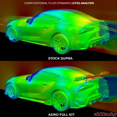 ADRO USA Glossy Wet Carbon Fiber AT-R Swan Neck Wing Toyota GR Supra A90 2020-2024 - A18A20-1501