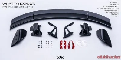 ADRO USA Glossy Wet Carbon Fiber AT-R Swan Neck Wing Toyota GR Supra A90 2020-2024 - A18A20-1501