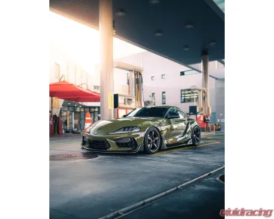 ADRO USA Glossy Wet Carbon Fiber Side Skirts V2 Toyota GR Supra A90 2020-2024 - A18A20-1402