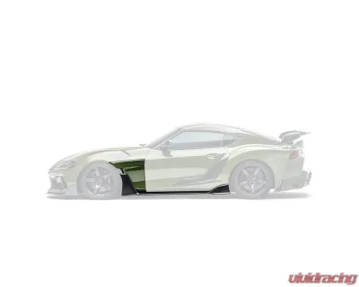ADRO USA Glossy Wet Carbon Fiber Side Skirts V2 Toyota GR Supra A90 2020-2024 - A18A20-1402