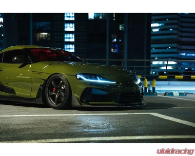 ADRO USA Glossy Wet Carbon Fiber Side Skirts V2 Toyota GR Supra A90 2020-2024 - A18A20-1402