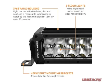 Falcon Ridge 12" Summit Double Row LED Light Bar - 55-20631