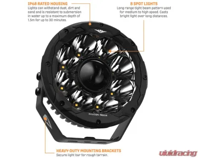 Falcon Ridge 7" Summit HIT Round Light (Pair) - 55-20639