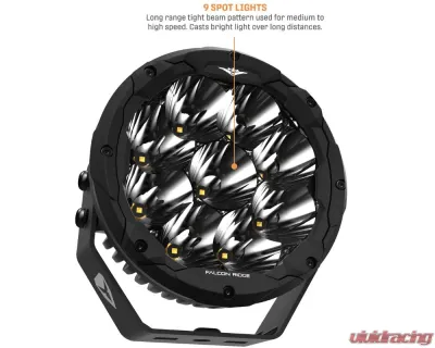 Falcon Ridge 7" Summit Round Light (Pair) - 55-20640
