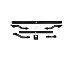 Apex Chassis Dana 30 2.5 Ton Black Aluminum Tie Rod & Drag Link Assembly Jeep Wrangler | Gladiator 2018-2021