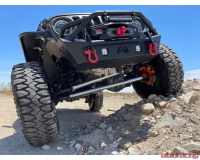 Apex Chassis Dana 44 2.5 Ton Black Aluminum Tie Rod & Drag Link Flip Kit Jeep Wrangler | Gladiator 2018-2021 - KIT120-Dana44-YesFlip