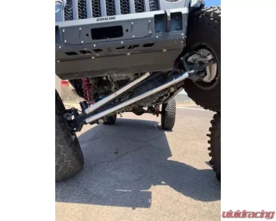 Apex Chassis Dana 44 2.5 Ton Black Aluminum Tie Rod & Drag Link Flip Kit Jeep Wrangler | Gladiator 2018-2021 - KIT120-Dana44-YesFlip