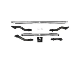 Apex Chassis Dana 30 2.5 Ton Polished Aluminum Tie Rod & Drag Link Assembly Jeep Wrangler | Gladiator 2018-2021