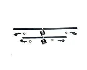 Apex Chassis 1 Ton Black Aluminum Steering Kit Jeep Wrangler 2007-2018