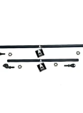 Apex Chassis 1 Ton Black Aluminum Steering Kit w/ Drag Link Flip Kit Jeep Wrangler 2007-2018                                     - KIT150-YesFlip - Image 11